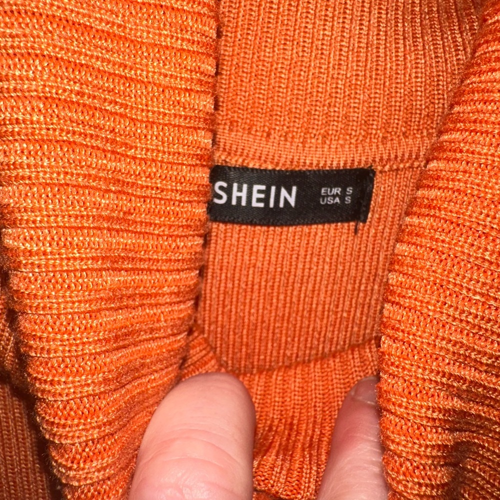 SHEIN Orange Ribbed Sweater - Picture 2 of 4